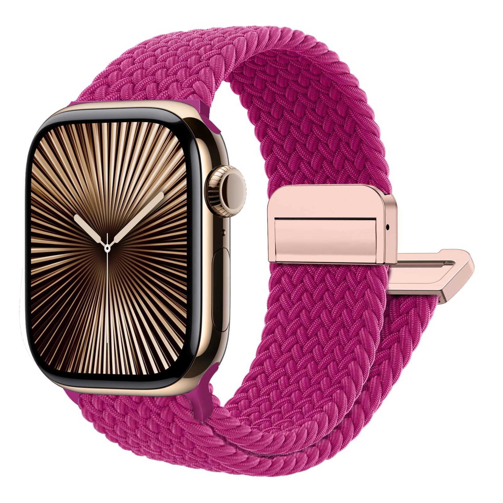 Photo 1 of Magnetic Braided Stretchy Loop - Compatible with Apple Watch Band 42mm 46mm 40mm 41mm 44mm 45mm 38mm Ultra/2 49mm Women Men,Elastic Woven Fabric Nylon Strap for iWatch Ultra Series 10 9 8 7 6 5 4 3 SE