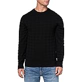 HUGO Men's Pattern Knit Cotton Pullover Sweater