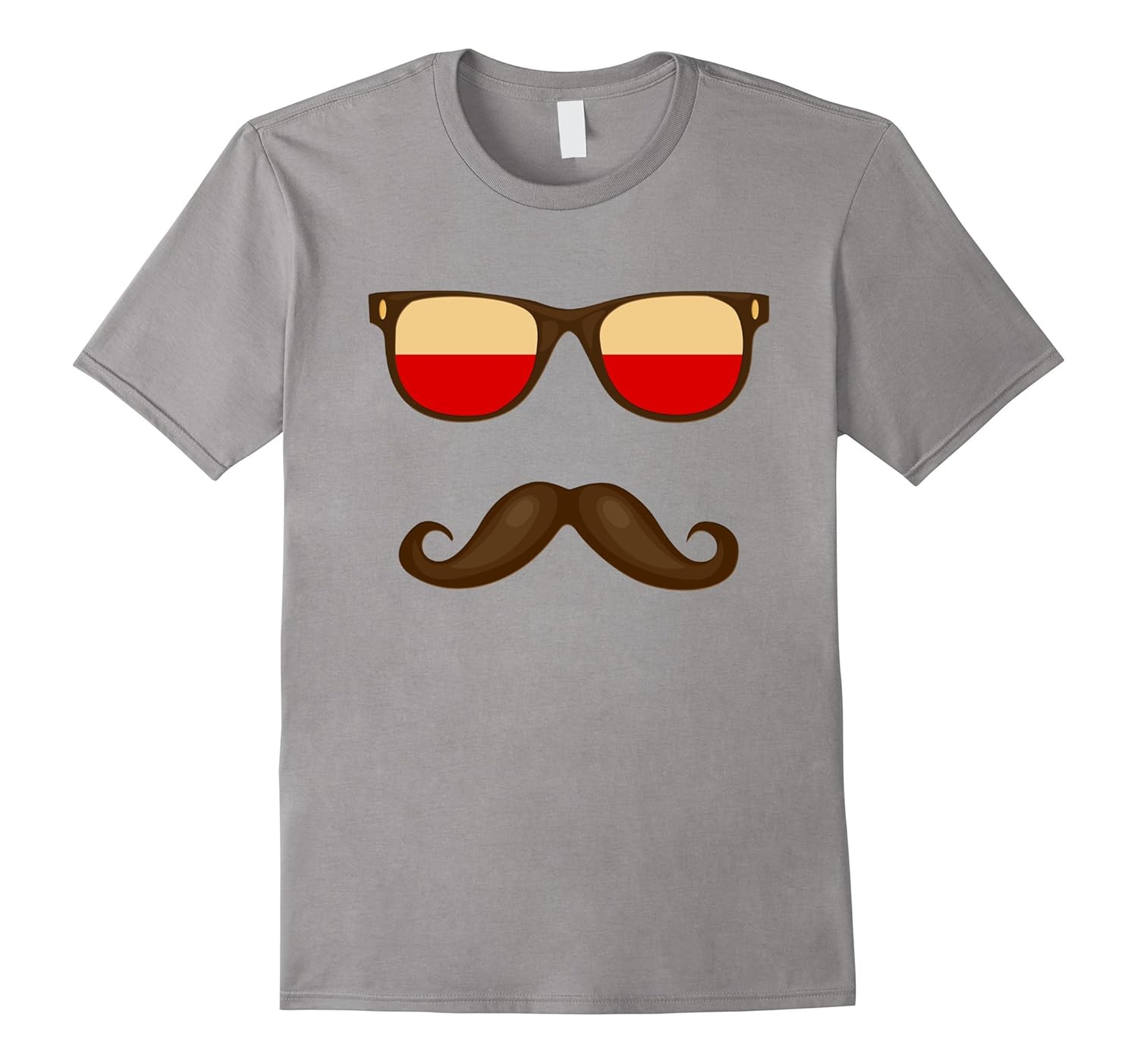 Polish Flag Sunglasses Moustache T-shirt Great Gift Tee-ANZ