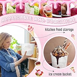 12 Pcs 1 Gallon Ice Cream Buckets with Lids 135 oz