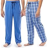Fruit of the Loom mens 2-pack Sueded Jersey Knit Sleep Pajama Pant