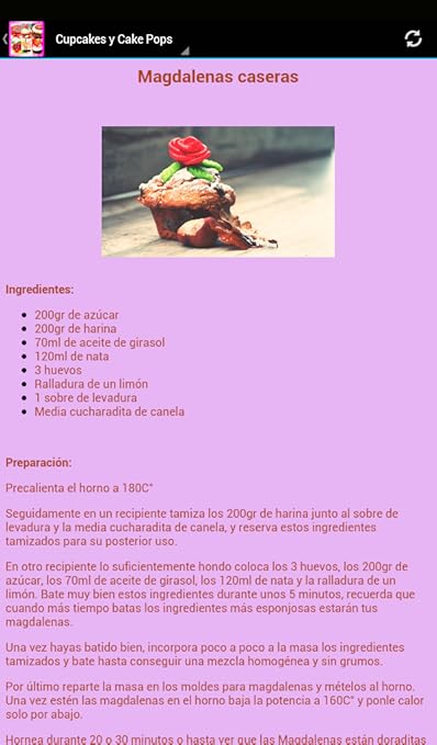 Amazon.com: Pasteles Recetas y Postres: Appstore for Android