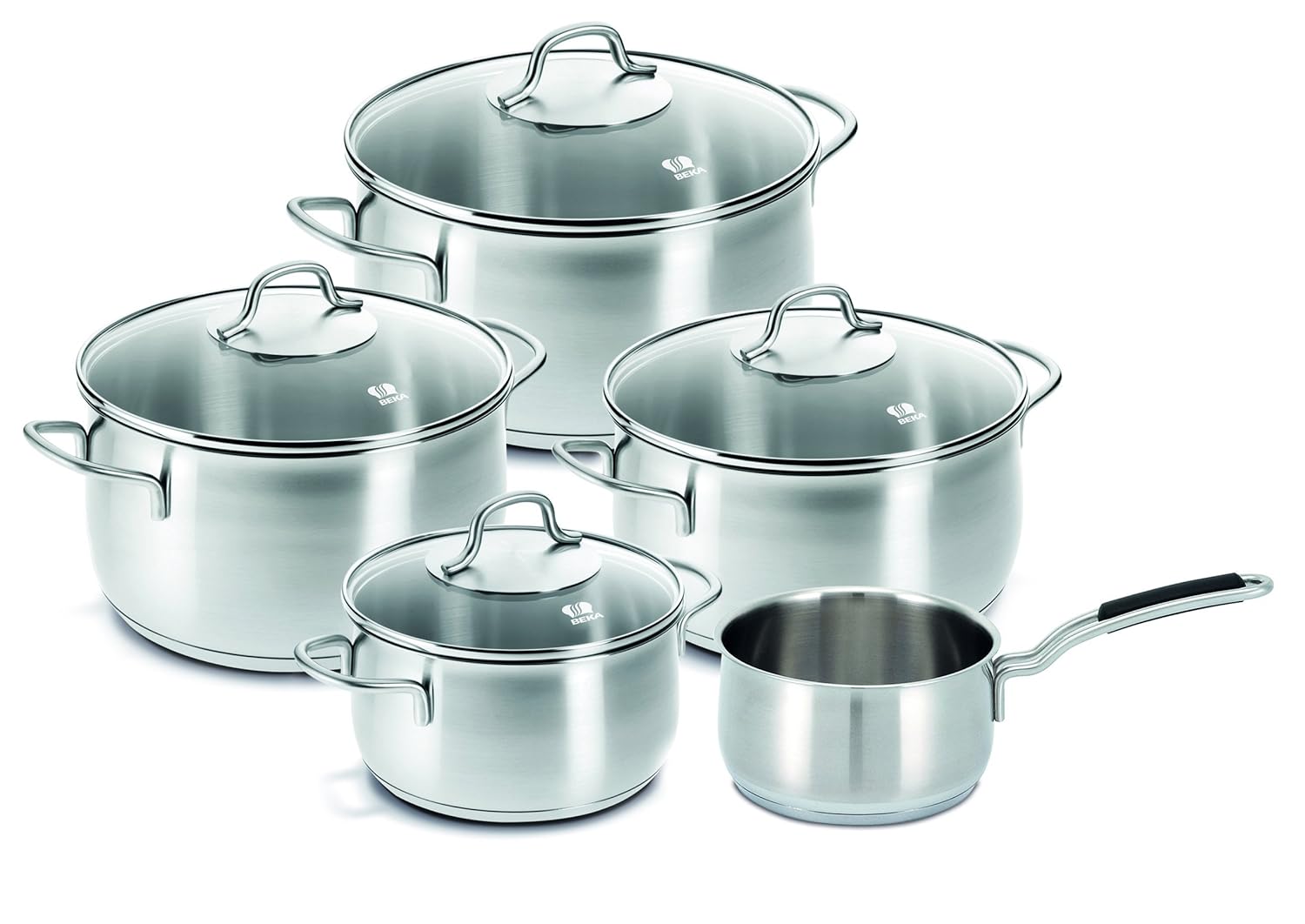Beka Cookware Royal 5 Pieces Set, Stainless Steel, Multi Colour, 30 x