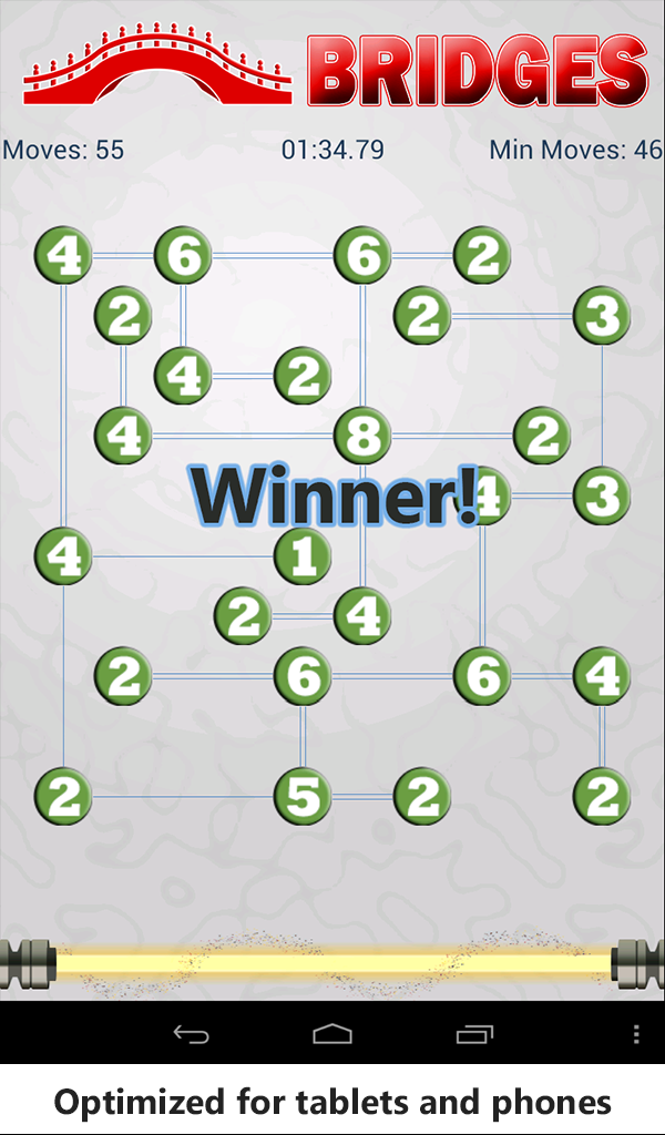 Hashi Bridges Logic Puzzle Game for Android