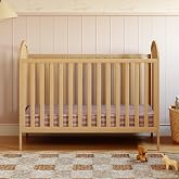 DaVinci Beau 3-in-1 Convertible Baby Crib, Honey | GREENGUARD Certified, Converts to Toddler Bed &amp; Daybed, 4 Adjustable Mattress Heights, Toddler Conversion Kit Sold Separately