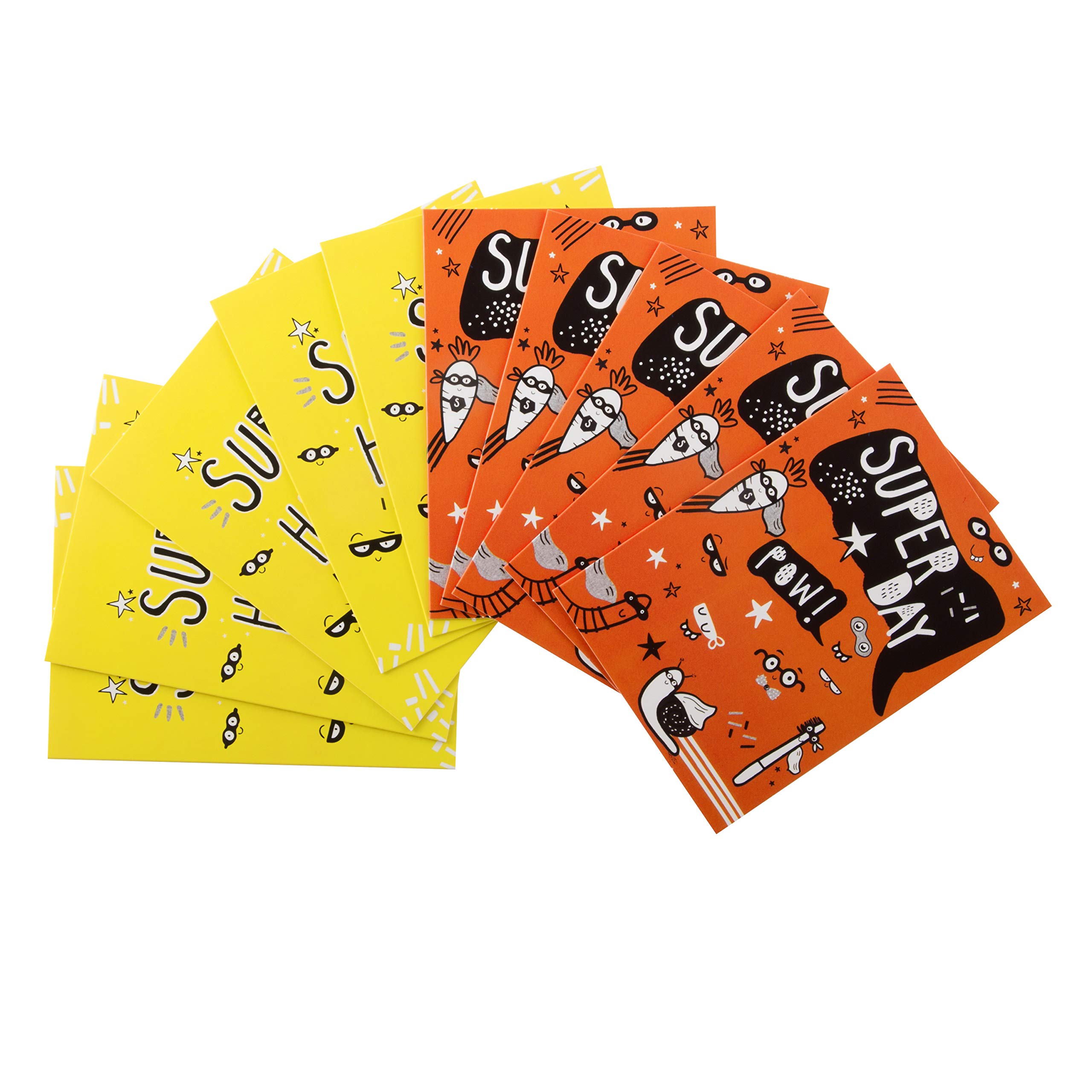 Pack of 10 Birthday Cards for Kids from Hallmark - 2 Fun Cartoon Style Designs