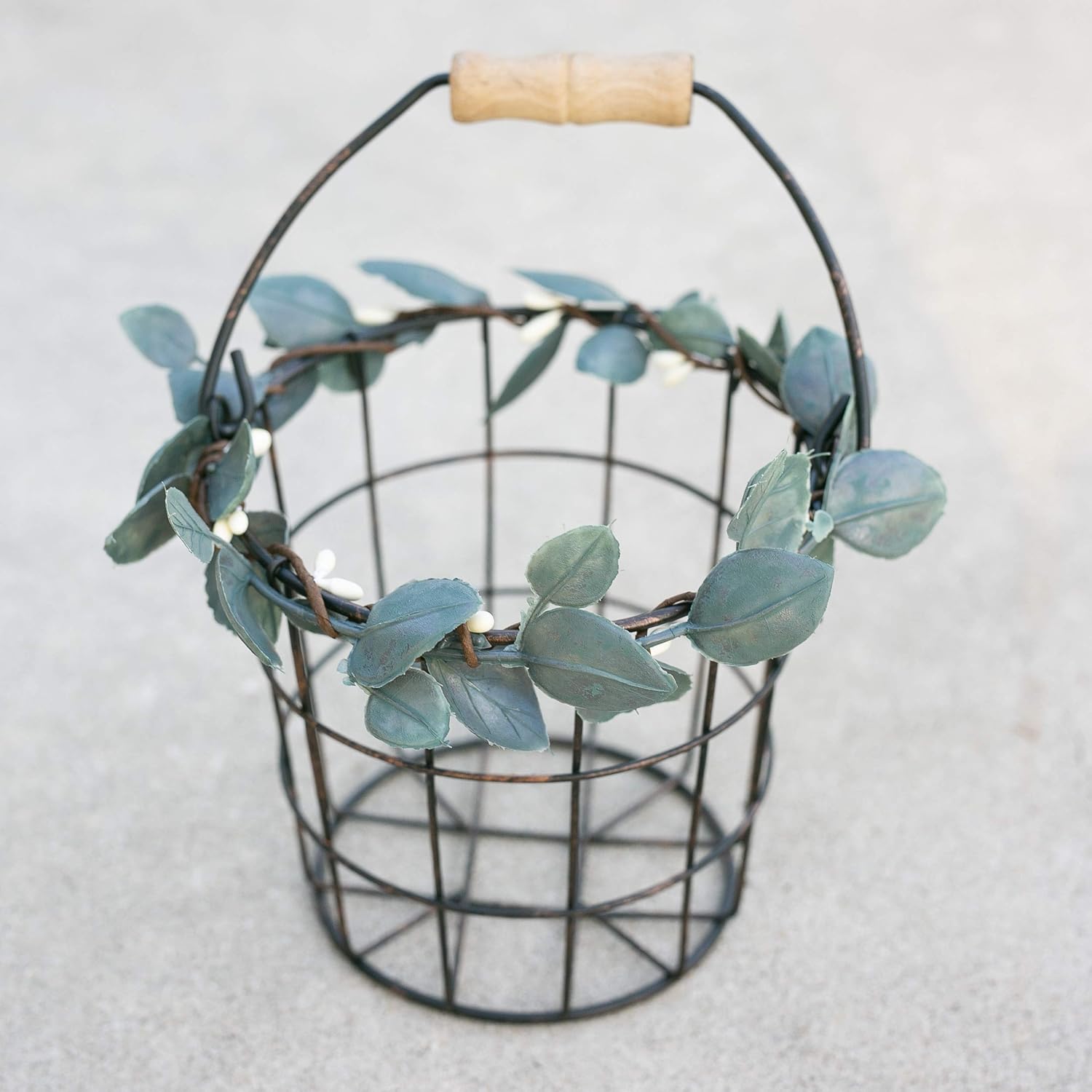 copper flower girl basket