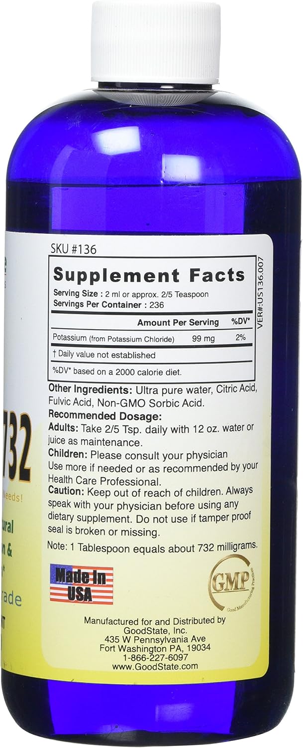 Good State - Liquid Ionic Potassium 732 - (99 mg of Ionic Potassium per Serving) (236 Servings per Bottle) - Image 3