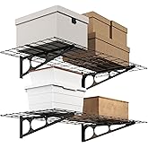 RAD Sportz Heavy Duty Shelves for Wall 2-Pack - Storage for Garage Organization - Garage Shelving with 154lb Capacity and Bike Hooks for 4 Cycles