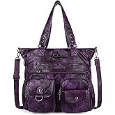 Angelkiss Purses Handbags for Women PU Tote Satchel Bags for Women Pockets Shoulder Bags… | PU, Bags, Pockets