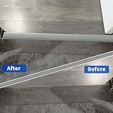 Zayejod 2M Self Adhesive PVC Floor Transition Strip Light Grey Wood Grain view 4