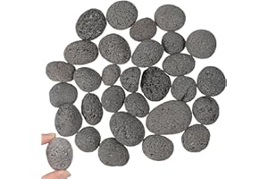 Roleader Natural Small Sauna Rocks 2-3cm Heating Stones 1kg Pack for Steam Room Fire Pit Indoor Outdoor Use