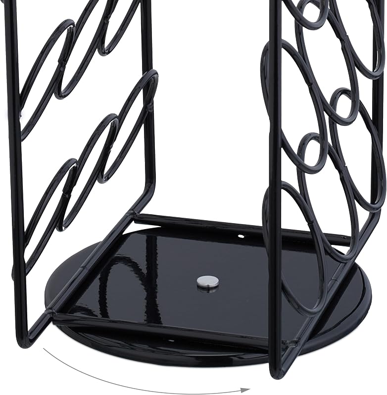 Suporte para cápsulas 30, compatível com K-Cups Keurig, suporte rotativo para cápsulas, 30,5 x 16 x 12,5 cm, preto