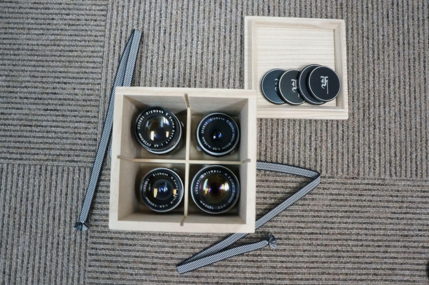 ZIN DESIGN OFFICE Lens Case Made Of Paulownia With Samurai-Ribbon And Fungicide