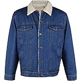 Victory Outfitters Men's Fleece Lined Washed Denim Jacket