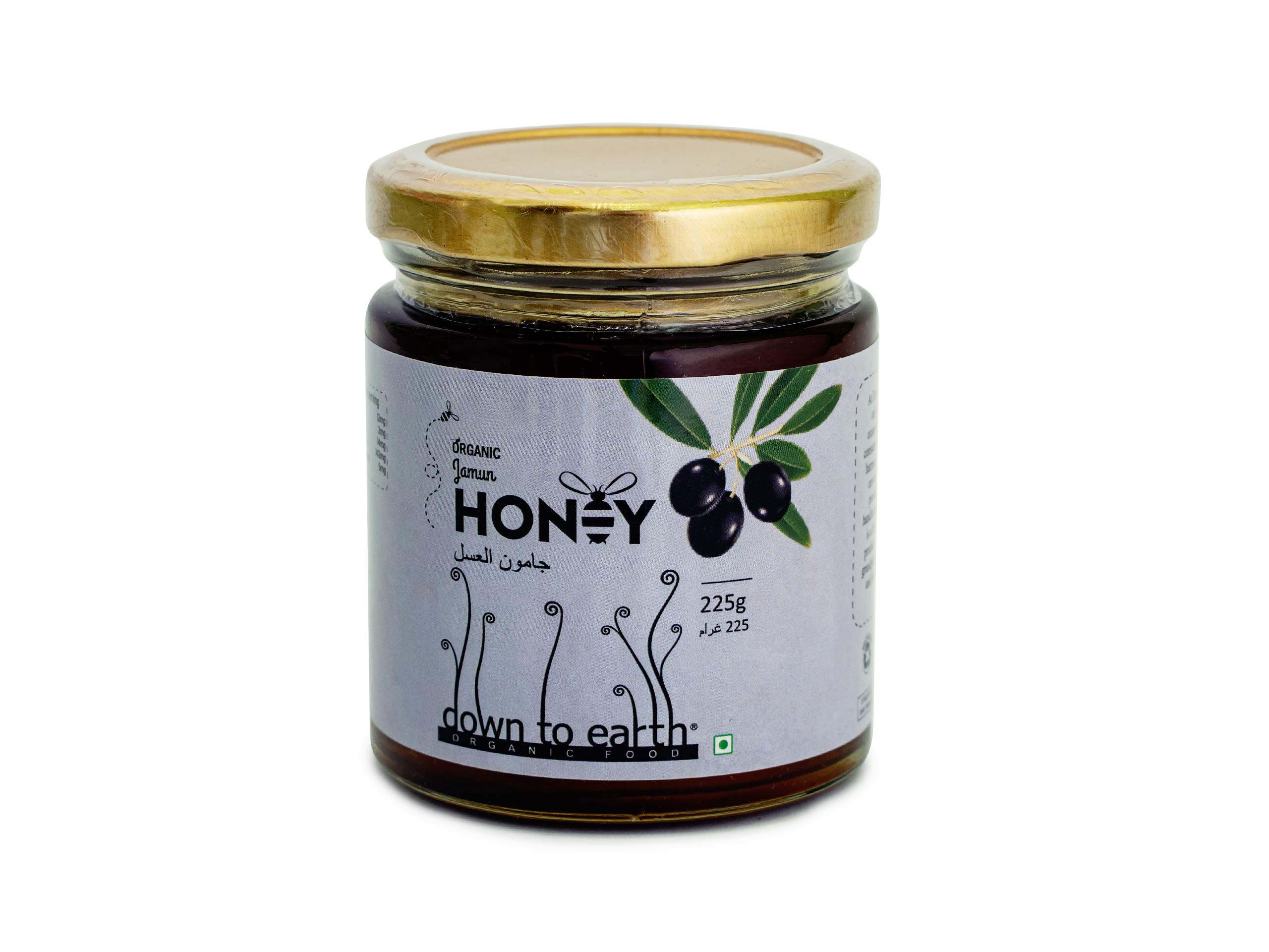 Down To Earth Organic Honey With Jamun Flavour; 100% Pure; Natural Jamun Honey; Nutritious Jamun Honey 225 g