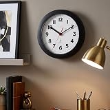 Acctim Parona Radio Controlled Wall Clock 23cm Diameter Black view 3