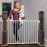Regalo 2-in-1 Extra Wide Stairway and Hallway Walk ThroughBaby Safety Gate, Hardware Mounting, White