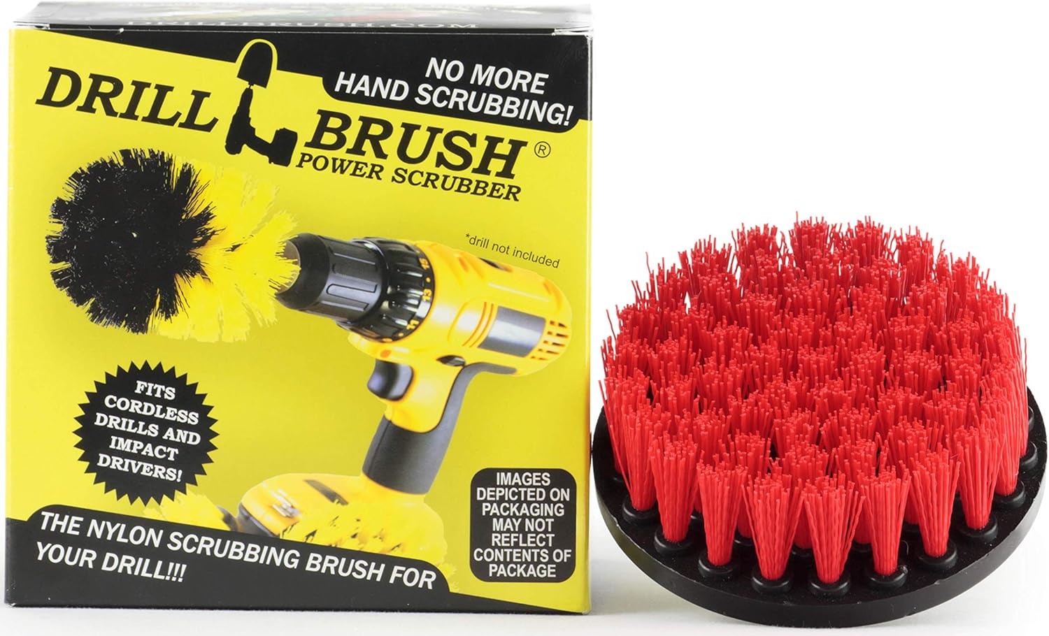 Heavy Duty Stiff Nylon Scrub Brush for Brick Concrete and Stone