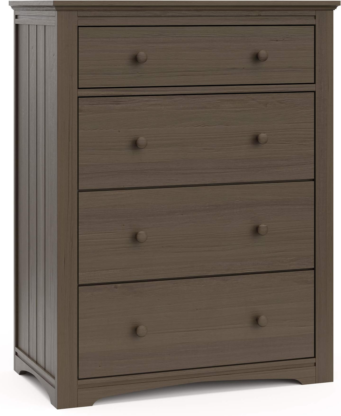 Storkcraft Graco Hadley 4 Dresser, Mocha-Slate Gray – Easy New Assembly Process, Universal Design, Durable Steel Hardware and Euro-Glide Drawers with Safety Stops, Coordinates with Any Nursery
