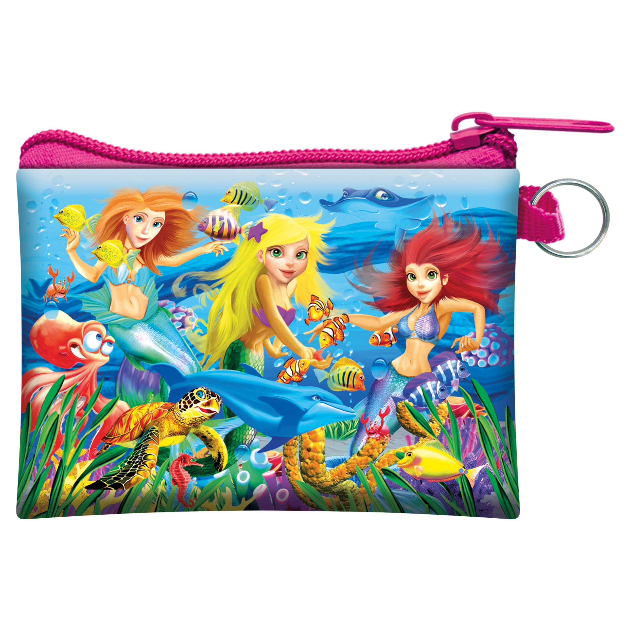 3D LiveLife Coin Purse - Mermaid Magic from Deluxebase. Lenticular Mythical Creature Themed Wallet Featuring Secure Zip, Compact Design for Cash and Card Storage. Perfect Ocean Animal Gift.