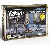 Modiphius Fallout Wasteland Warfare: Capital Companions 32mm Miniatures | 3 Unpainted Resin Figures - Includes Butch, Charon &amp; Fawkes Models - Compatible with Capital Rules Expansion Content
