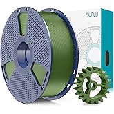 SUNLU PLA+2.0 3D Printer Filament, Upgrade PLA+ Filament 1.75mm, Tougher and Stronger, Neatly Wound PLA Plus Filament, Dimensional Accuracy +/-0.02mm, 1KG Spool(2.2lbs), Olive Green
