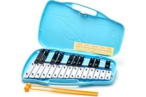 MYEONGCHANG 25note Glockenspiel, Xylophone for Kids and Adult Purcussion Instrument [Made in KOREA] (Blue-Piano)