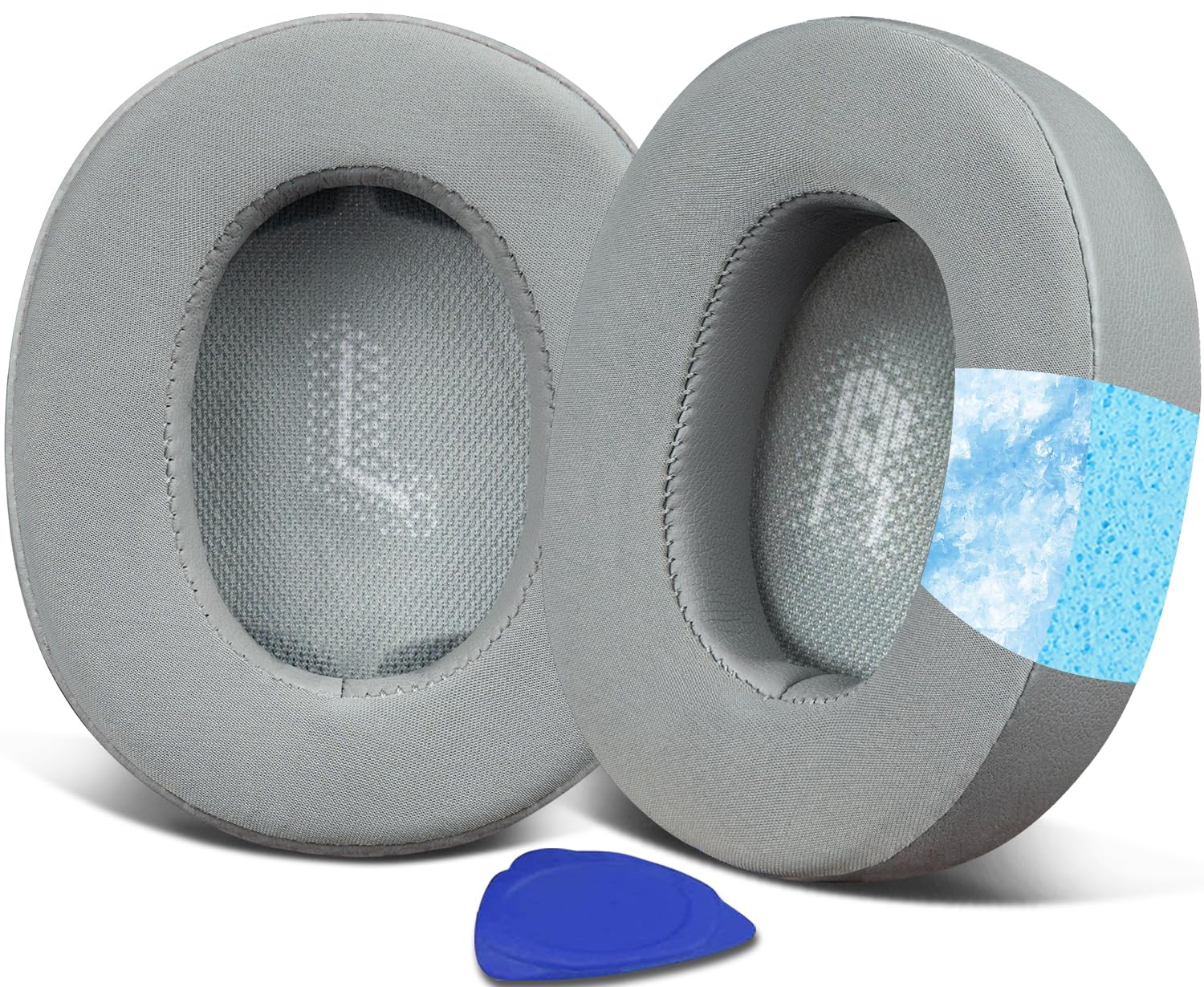 SOULWIT Cooling Gel Replacement Earpads for JBL E55BT(E55 BT) Over-Ear Wireless Headphones, Ear Pads Cushions with Noise Isolation Foam - Grey — image 1