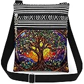 XiaoGalaee Tree of Life Crossbody Bag Adjustable Shoulder Strap for Nature Lover Adults Birthday Gift Mother's Day Present for Women Men Travel Purse