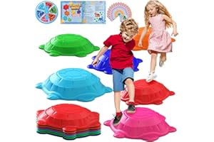 flybakiz Stepping Stones for Kids,Non-Slip Turtle Jumping Balance Rocks Toys for Toddlers Outdoor Indoor Play Gift,Sensory Obstacle Course Coordination Game for Age 3-8+