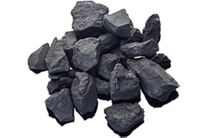 Gushijieju Raw Shungite Stones and Crystals, Karelia Shungite Minerals for Water/Decoration, 40-70mm 5PCS