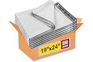 iMBAPrice 250 - 19x24 Premium Matte Finish White Poly Mailers Envelopes Bags (iMBA-7PM-250)