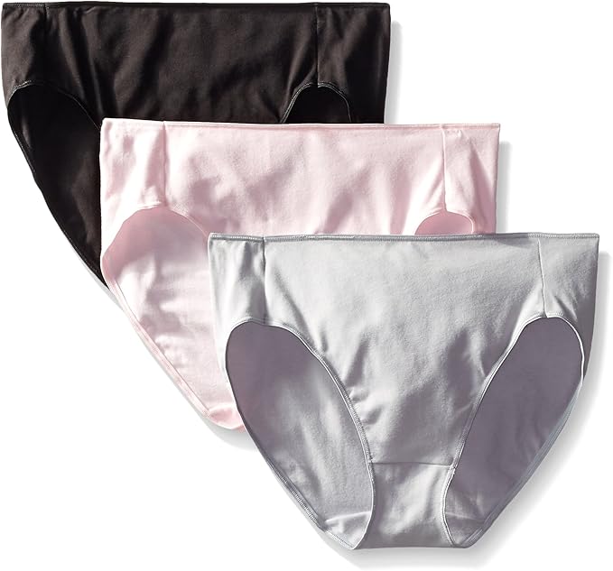 Hanes Women's 3 Pack Smooth Illusions HiCut Panty, Assorted, Small Amazon.ca Clothing