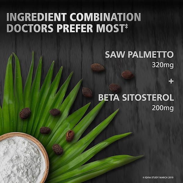 URINOZINC PROSTATE PLUS, SAW PALMETTO & BETA SITOSTEROL SUPPLEMENT FOR MEN, REDUCE FREQUENT URINATION (1 MONTH SUPPLY, 60 COUNT)