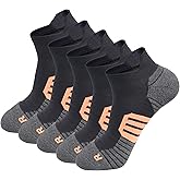 WindCrosser Men's Anti Stink Odor Control Seamless Blister Resistant Padded Thick Breathable Quarter Crew/Ankle Running Socks