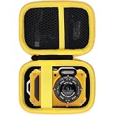 Lebakort Storage Case Compatible with KODAK PIXPRO WPZ2 Digital Camera | Protective Hard Shell, Hand Strap, Lightweight &amp; Carry, Travel Friendly, Black + Yellow Case