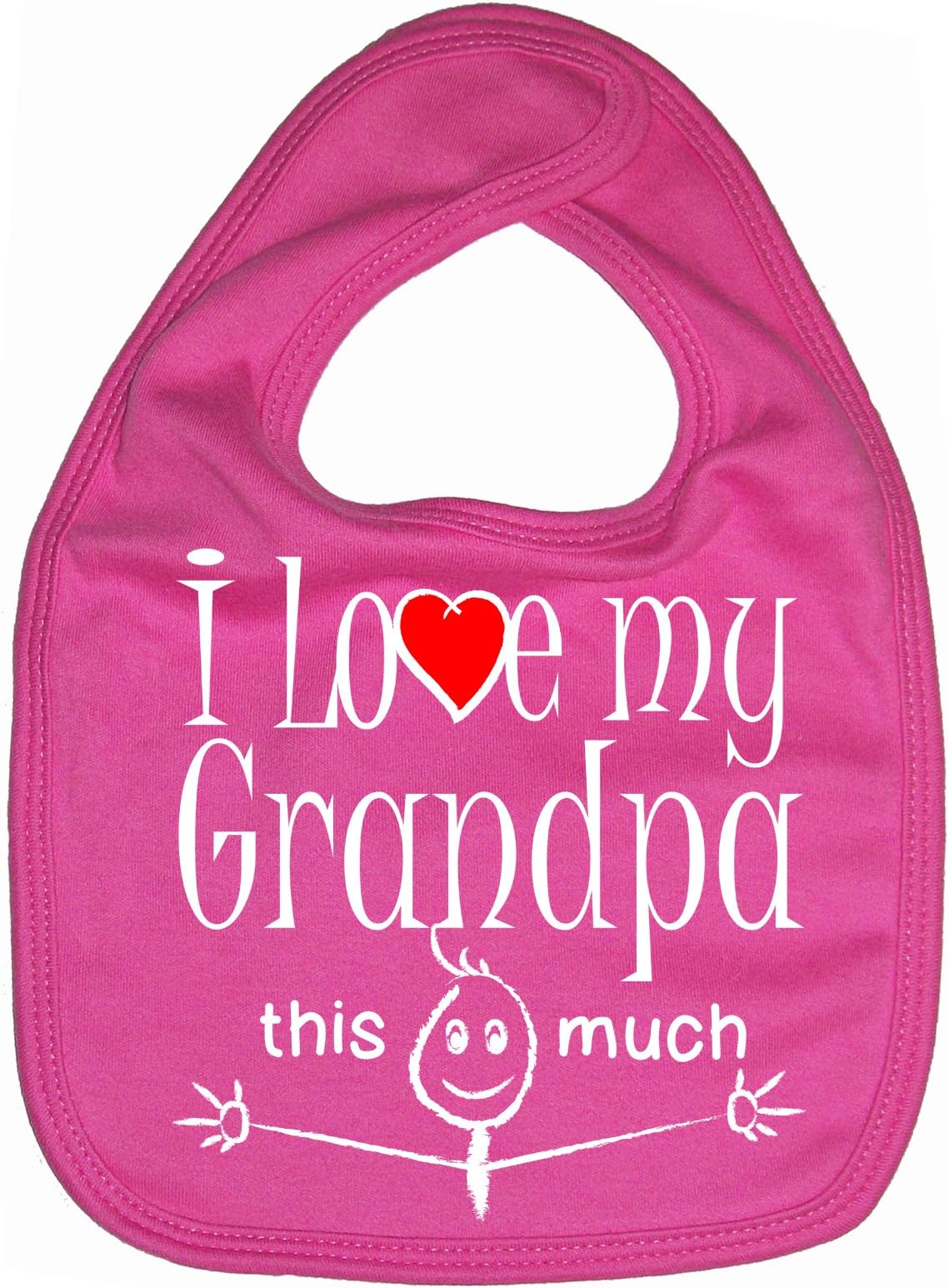Dirty Fingers, I love my Grandpa this much, Baby Unisex Bib