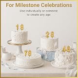 SHATCHI Birthday Number 8 Candle Gold Cake Topper Party Decor 4.5 x 3 x 1 cm view 6