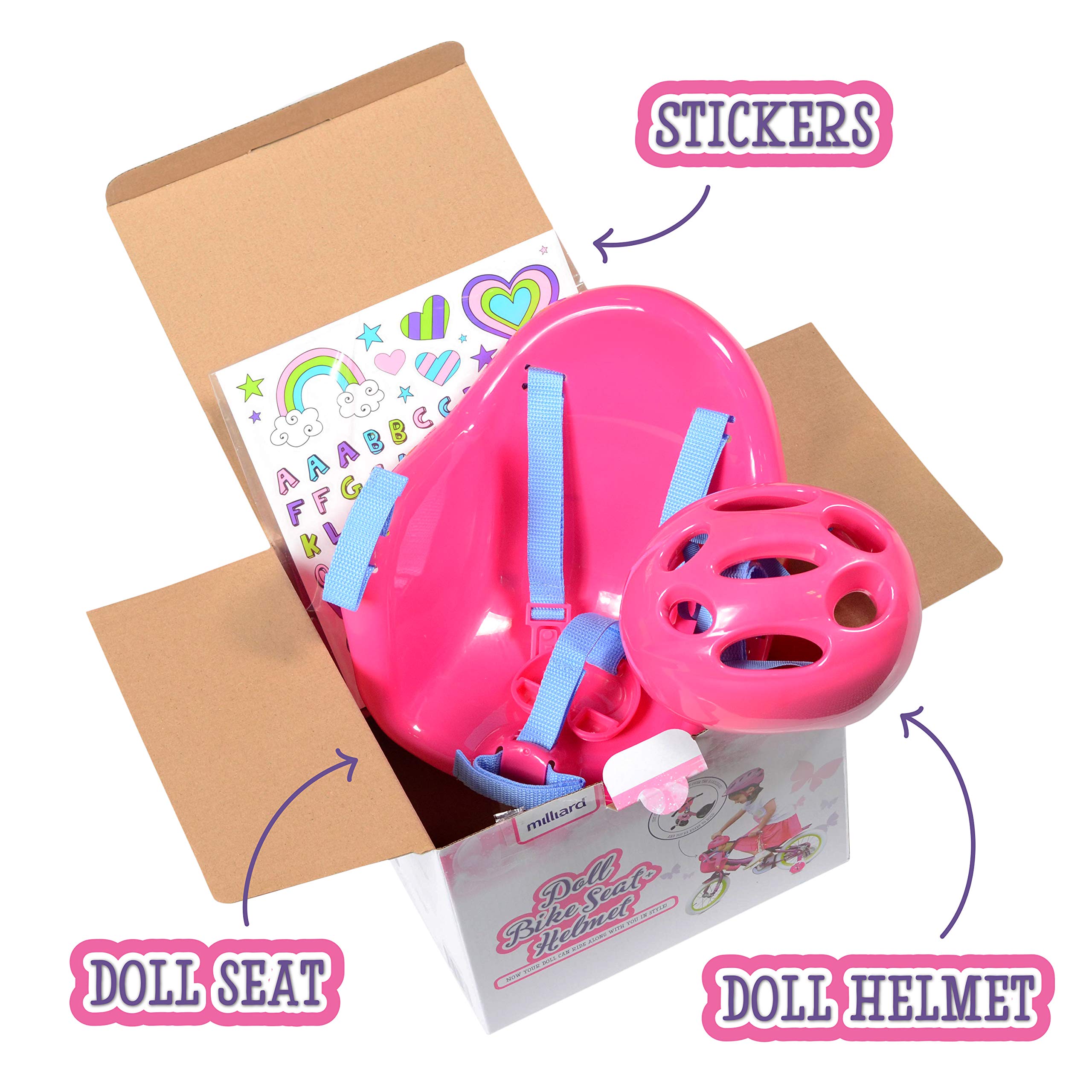 doll bike seat and helmet