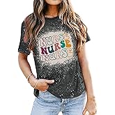 Nurse Shirts for Women Nurse Gift Tee Nursing School Tops Casual Short Sleeve Inspirational T Shirts