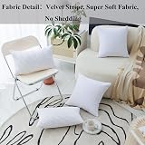 Home Brilliant Off White Cushion Covers 45x45 cm Pack of 2 Textured Corduroy view 2