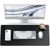 Satechi Vegan-Leather Desk Mat, Scratch and Water Resistant, Black | Large Mouse Pad, Ergonomic, Easy to Clean, 26.8 x 12.4 x 0.1 inches, for Office and Home