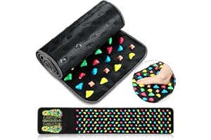 BBTO Foot Massage Mat Reflexology Walk Stone Road for Acupressure Foot Massage Acupoint Mat for Long Sitting Elderly Students and Office Workers(68.9 x 13.78 Inches)