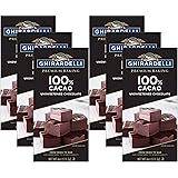 Ghirardelli Chocolate Baking Bar, 100% Cacao Unsweetened Chocolate, 4-Ounce Bars (Pack of 6)