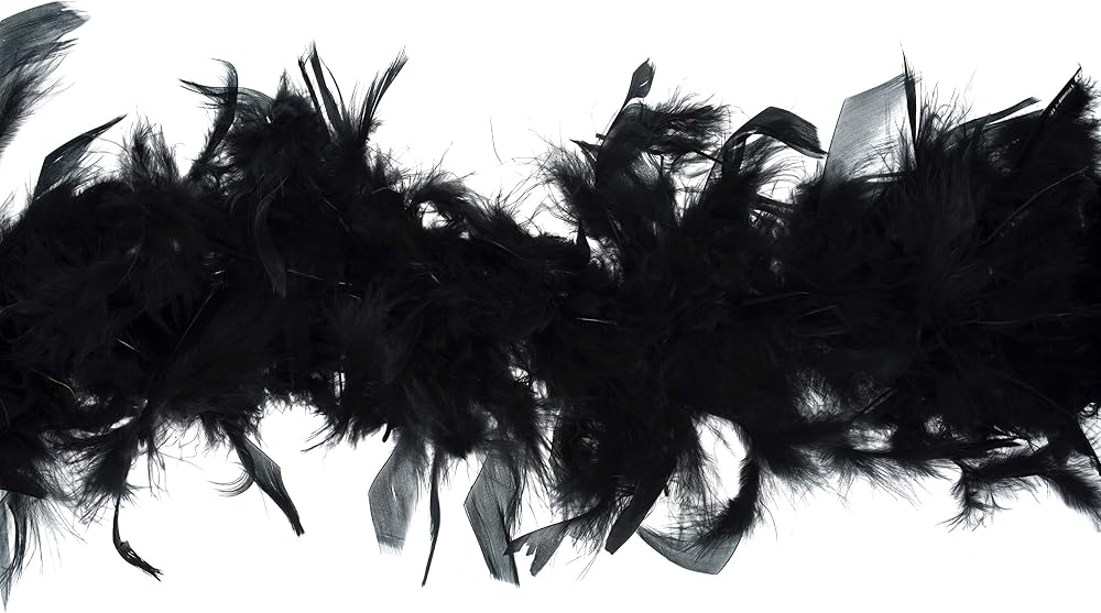 Trimits Marabou Feather Boa 1.8m x 12cm Black
