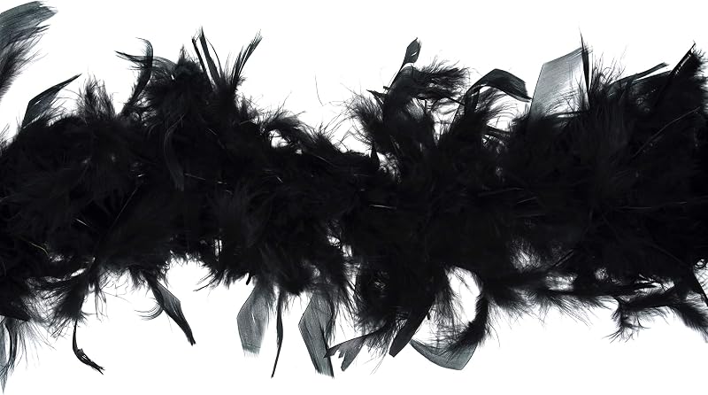 Trimits Marabou Feather Boa 1.8m x 12cm Black