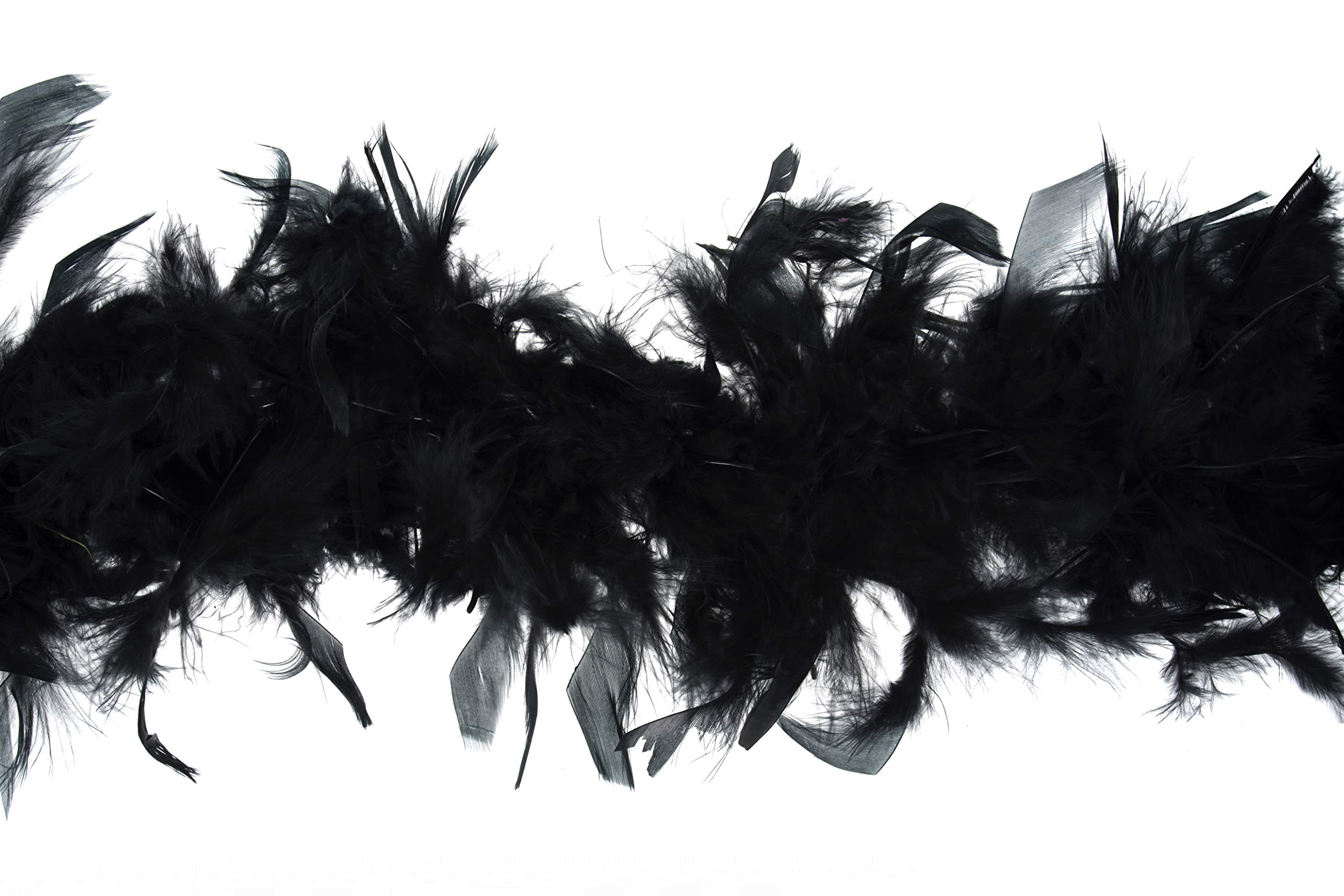 Trimits Marabou Feather Boa, 1.8m x 12cm, Fancy Dress for Parties, Festivals, Pride, Hen Do, Stag Do, Halloween, Christmas, Black