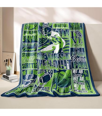 Northwest Fleecedecke Mit Seattle Seahawks-Motiv - 127 X 152 Cm, Kuscheliger NFL-Überwurf