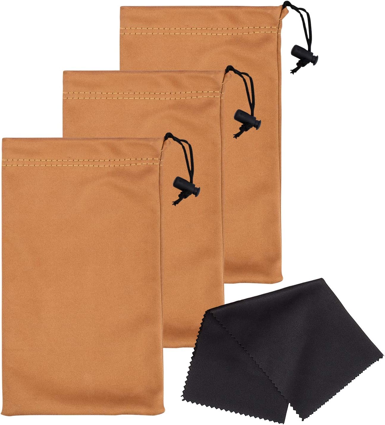 Sunglasses Pouch Soft Slim Glasses and Phone Case with Drawstring Closure